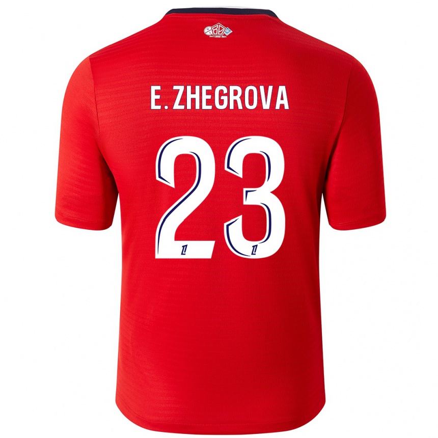 Women Football Edon Zhegrova #23 Red White Home Jersey 2024/25 T-Shirt Australia