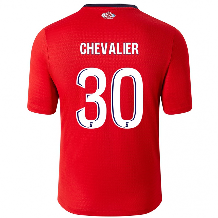 Women Football Lucas Chevalier #30 Red White Home Jersey 2024/25 T-Shirt Australia