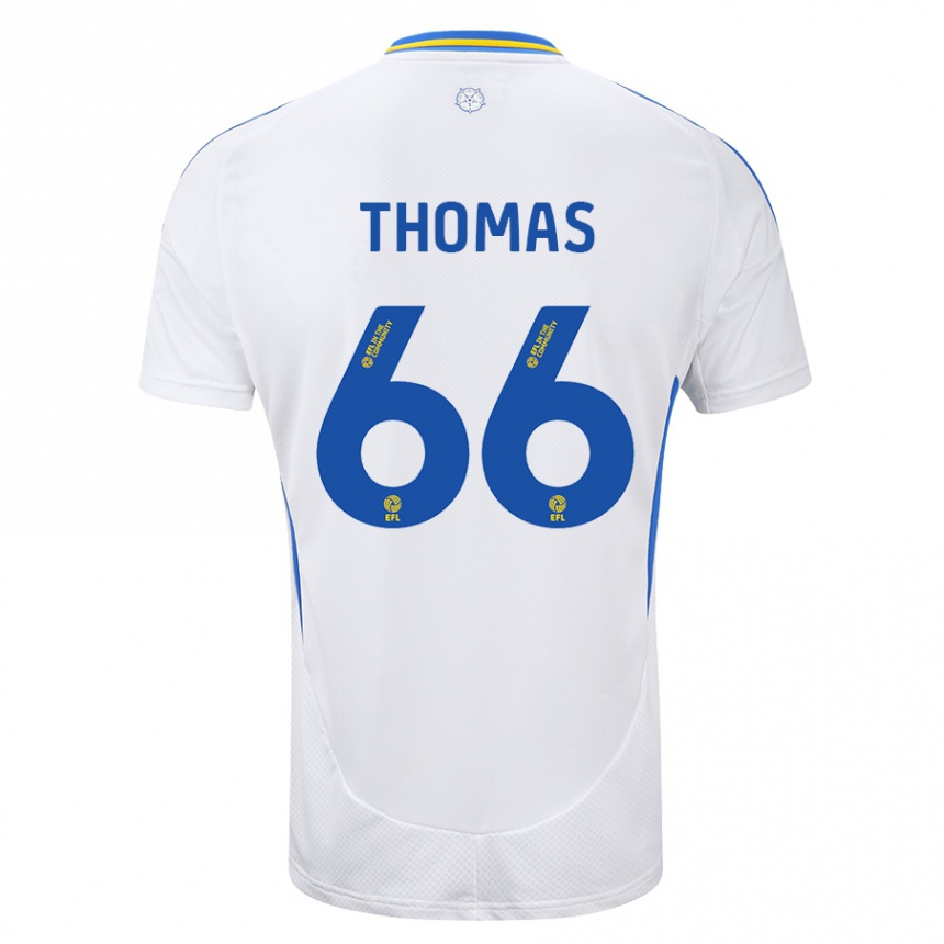 Women Football Luca Thomas #66 White Blue Home Jersey 2024/25 T-Shirt Australia