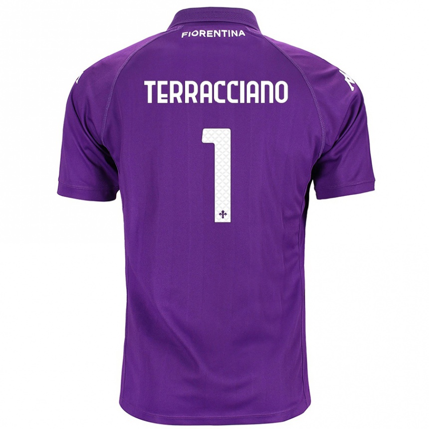 Women Football Pietro Terracciano #1 Purple Home Jersey 2024/25 T-Shirt Australia