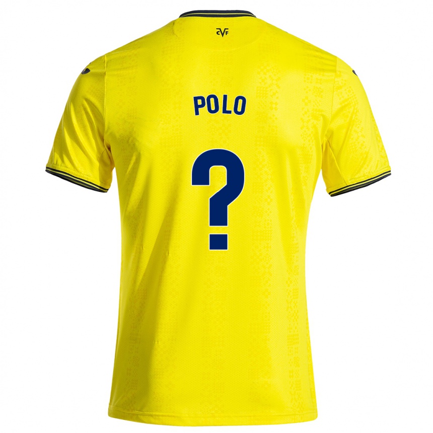 Women Football Pablo Polo #0 Yellow Black Home Jersey 2024/25 T-Shirt Australia