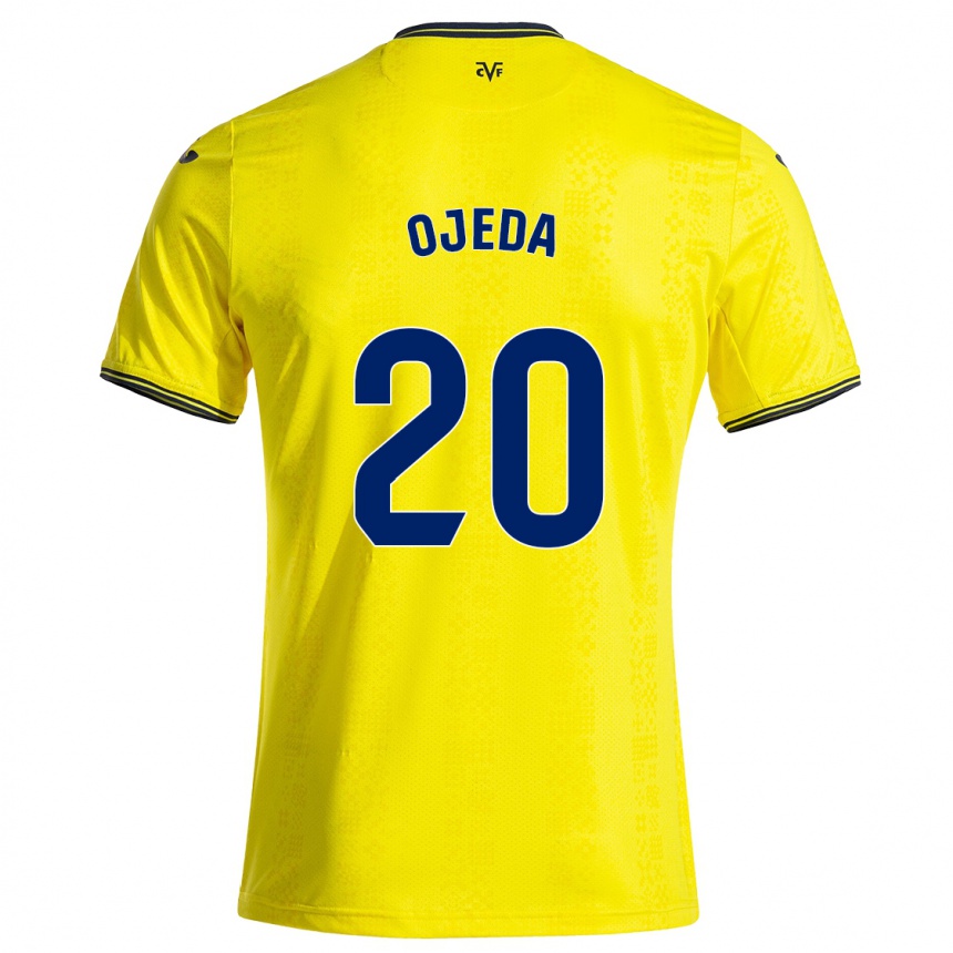 Women Football Thiago Ojeda #20 Yellow Black Home Jersey 2024/25 T-Shirt Australia