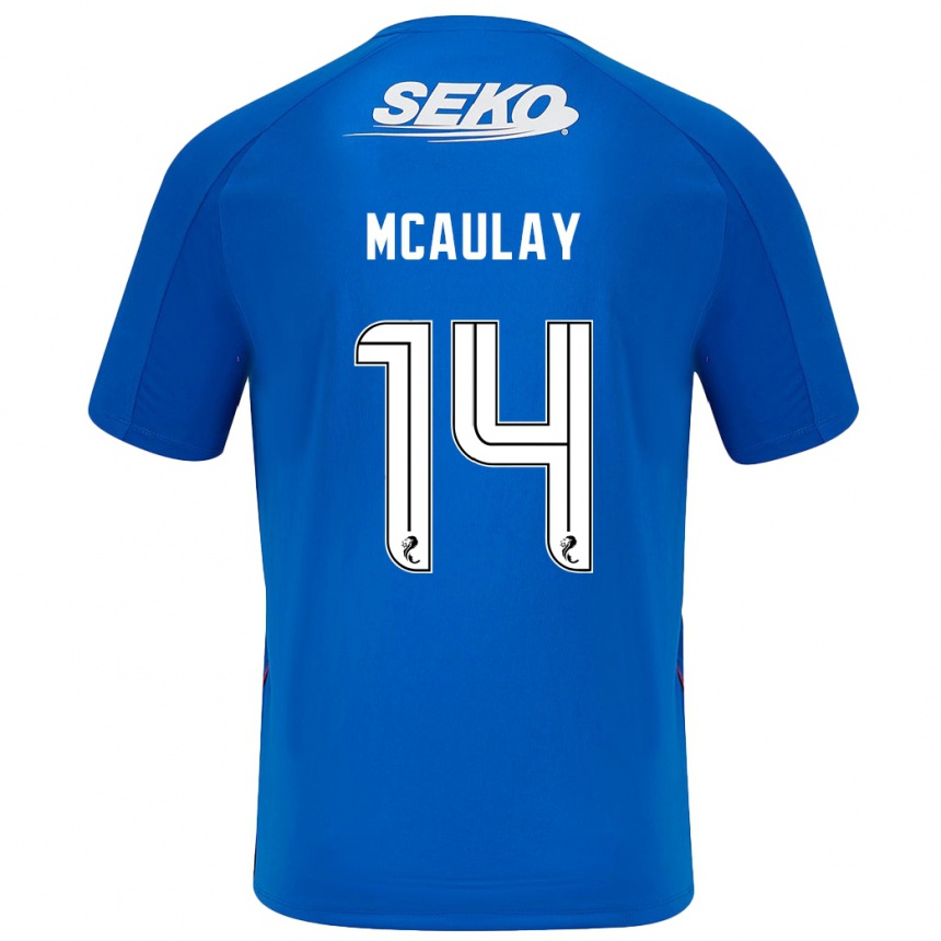 Women Football Mia Mcaulay #14 Dark Blue Home Jersey 2024/25 T-Shirt Australia