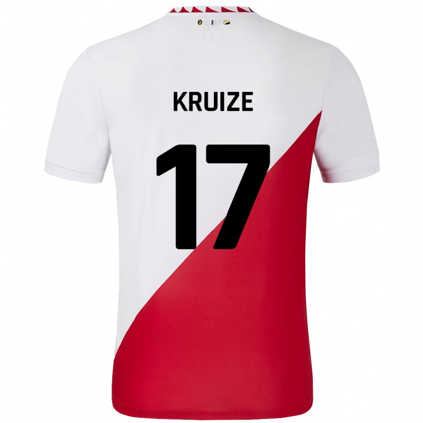 Women Football Elisha Kruize #17 White Red Home Jersey 2024/25 T-Shirt Australia