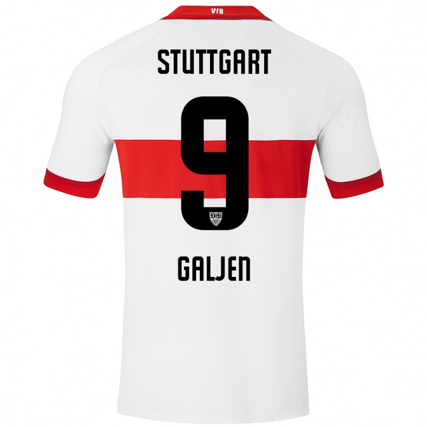 Women Football Dejan Galjen #9 White Red Home Jersey 2024/25 T-Shirt Australia