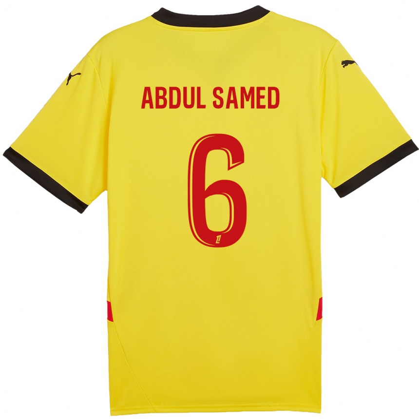 Women Football Salis Abdul Samed #6 Yellow Red Home Jersey 2024/25 T-Shirt Australia