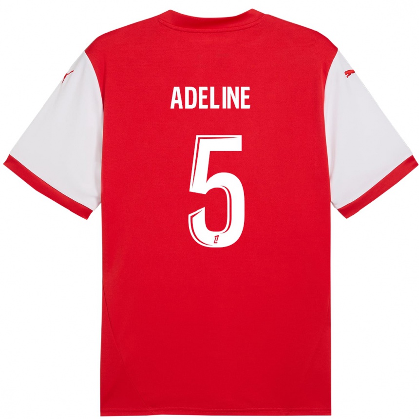 Women Football Martin Adeline #5 Red White Home Jersey 2024/25 T-Shirt Australia