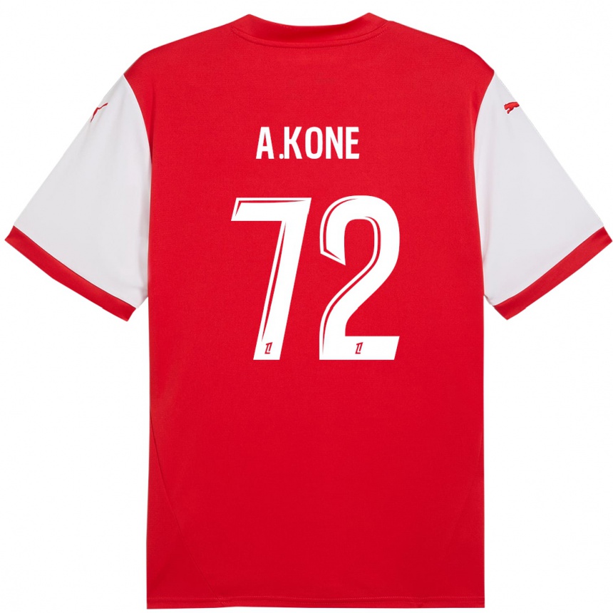 Women Football Amadou Koné #72 Red White Home Jersey 2024/25 T-Shirt Australia