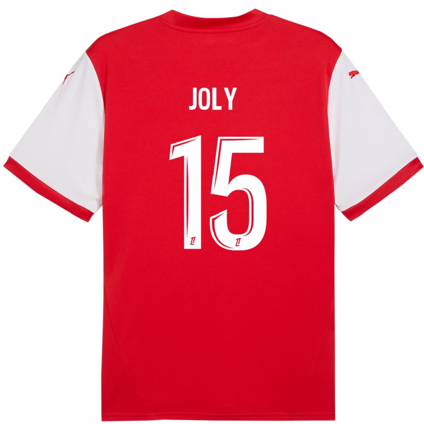 Women Football Lou-Ann Joly #15 Red White Home Jersey 2024/25 T-Shirt Australia