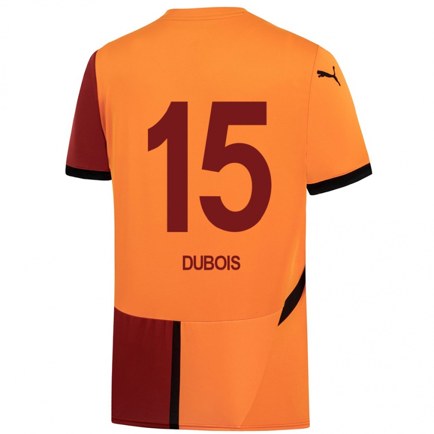 Women Football Léo Dubois #15 Yellow Red Home Jersey 2024/25 T-Shirt Australia