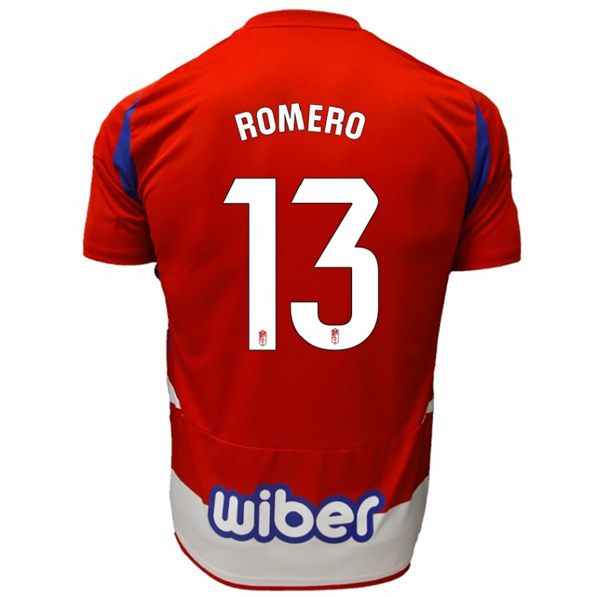 Women Football Andrea Romero #13 Red White Blue Home Jersey 2024/25 T-Shirt Australia