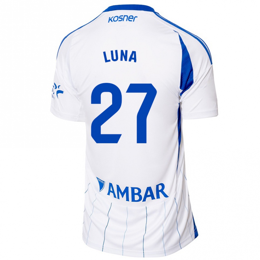 Women Football Marcos Luna #27 Red White Home Jersey 2024/25 T-Shirt Australia