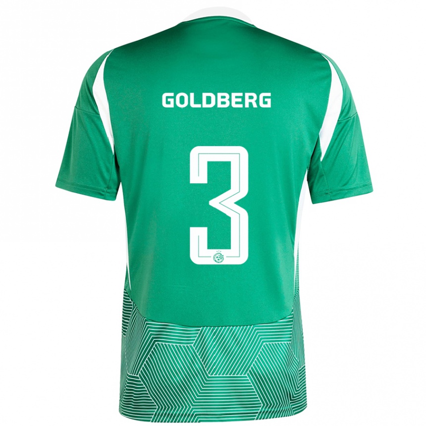 Women Football Shon Goldberg #3 Green White Home Jersey 2024/25 T-Shirt Australia