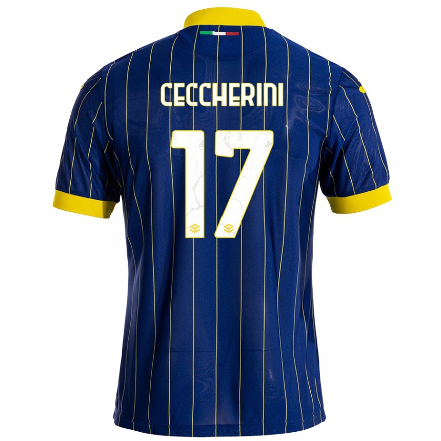 Women Football Federico Ceccherini #17 Blue Yellow Home Jersey 2024/25 T-Shirt Australia