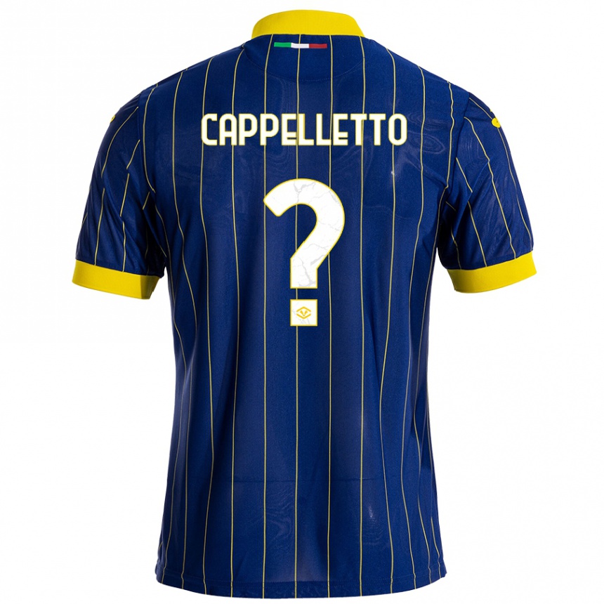 Women Football Bryan Cappelletto #0 Blue Yellow Home Jersey 2024/25 T-Shirt Australia