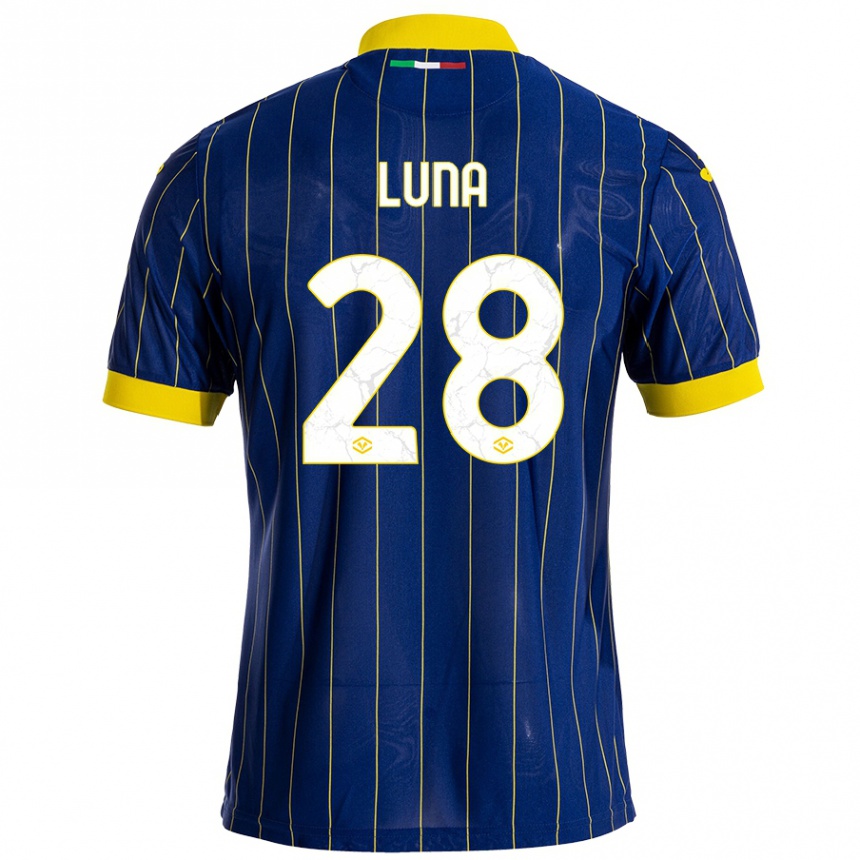 Women Football Agustín Luna #28 Blue Yellow Home Jersey 2024/25 T-Shirt Australia