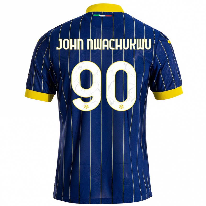 Women Football Samuel John Nwachukwu #90 Blue Yellow Home Jersey 2024/25 T-Shirt Australia