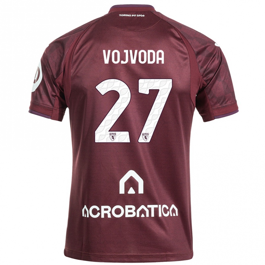 Women Football Mërgim Vojvoda #27 Maroon White Home Jersey 2024/25 T-Shirt Australia