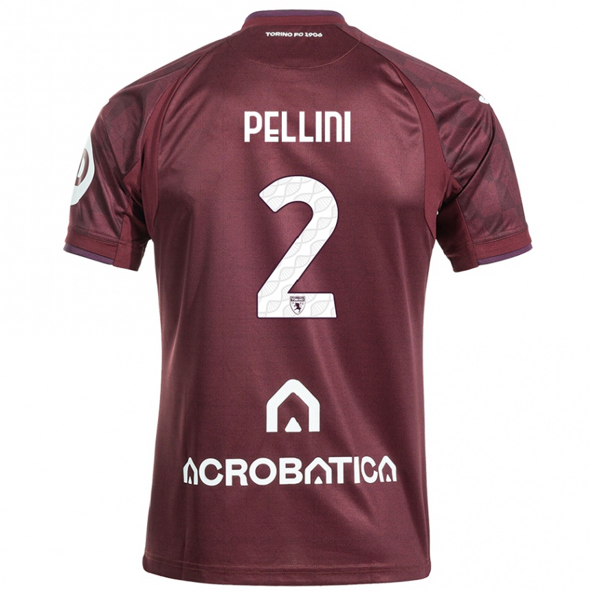 Women Football Mattia Pellini #2 Maroon White Home Jersey 2024/25 T-Shirt Australia