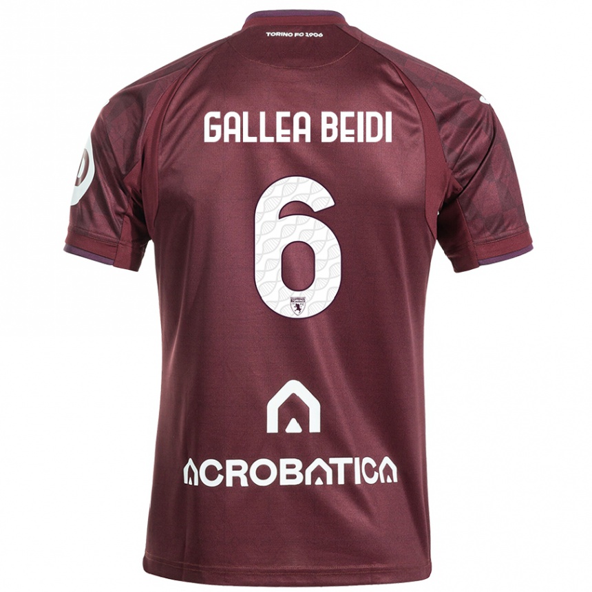 Women Football Francesco Gallea Beidi #6 Maroon White Home Jersey 2024/25 T-Shirt Australia