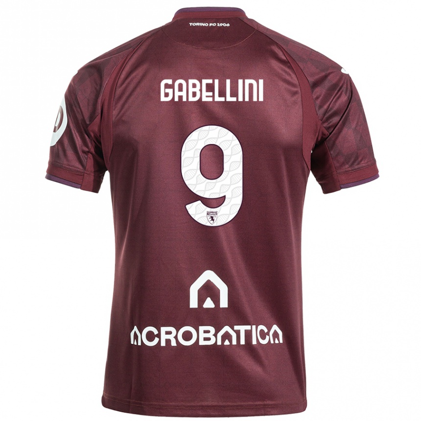 Women Football Tommaso Gabellini #9 Maroon White Home Jersey 2024/25 T-Shirt Australia