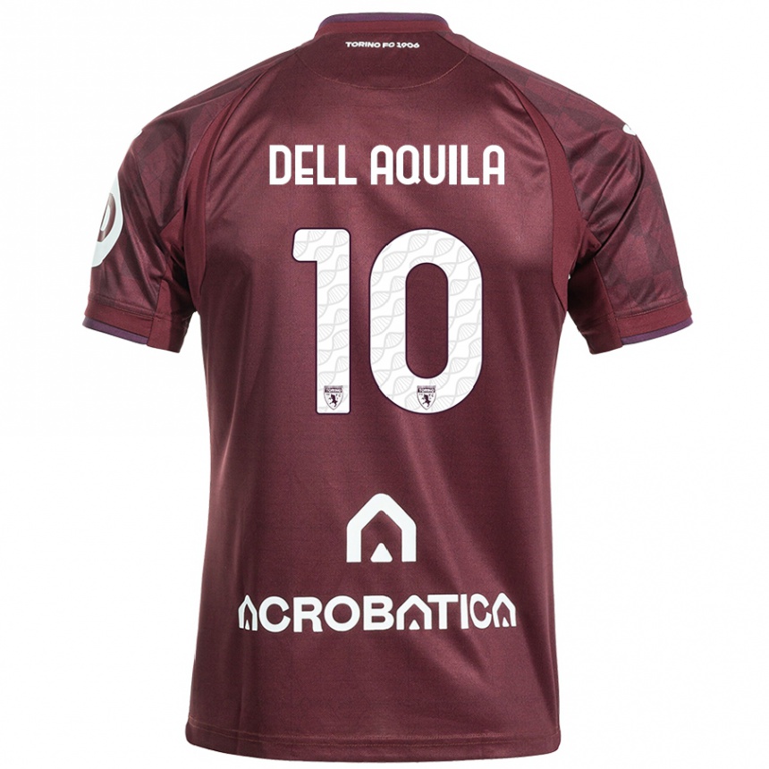 Women Football Francesco Dell'aquila #10 Maroon White Home Jersey 2024/25 T-Shirt Australia