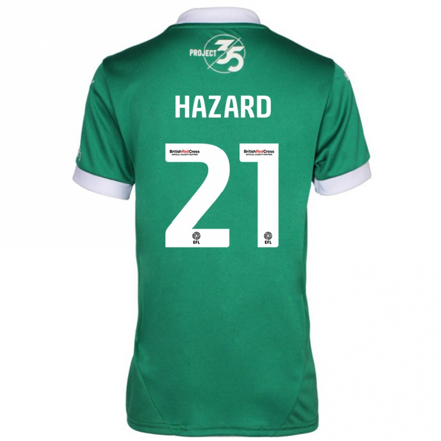 Women Football Conor Hazard #21 Green White Home Jersey 2024/25 T-Shirt Australia