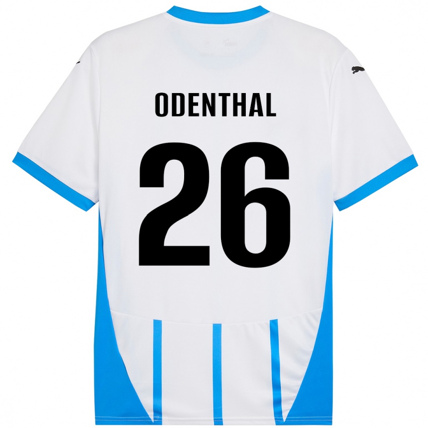 Women Football Cas Odenthal #26 White Blue Away Jersey 2024/25 T-Shirt Australia