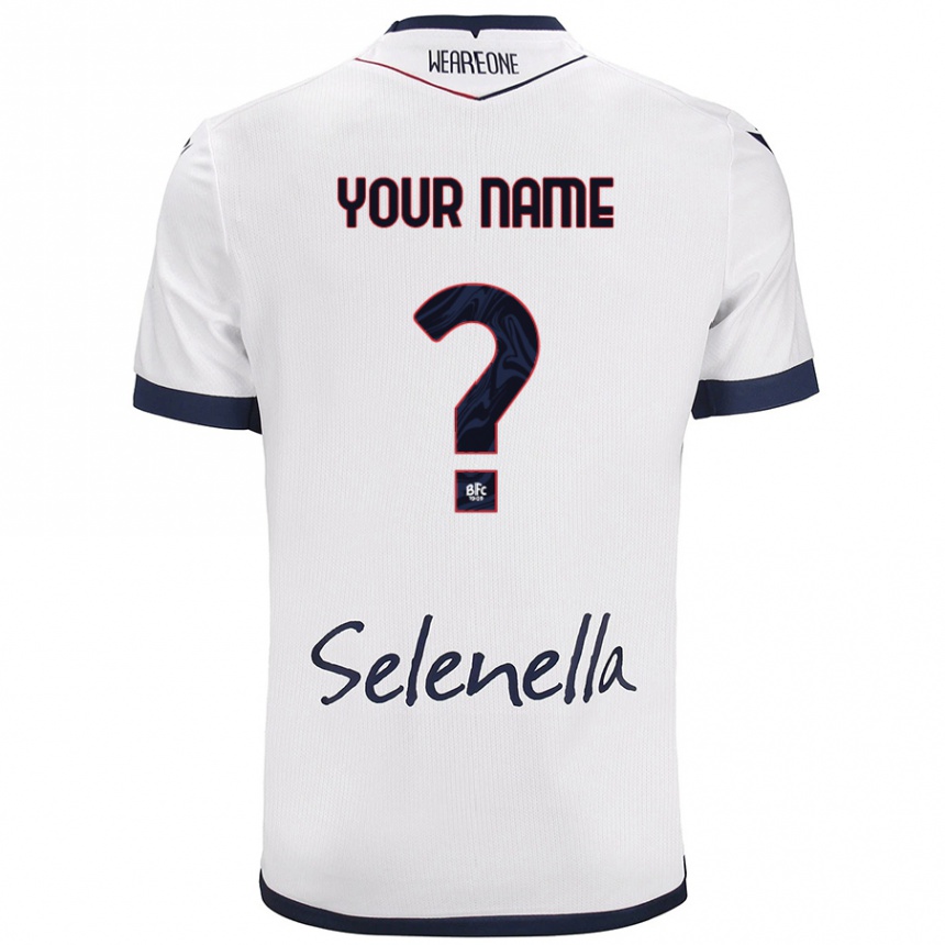 Women Football Your Name #0 White Royal Blue Away Jersey 2024/25 T-Shirt Australia