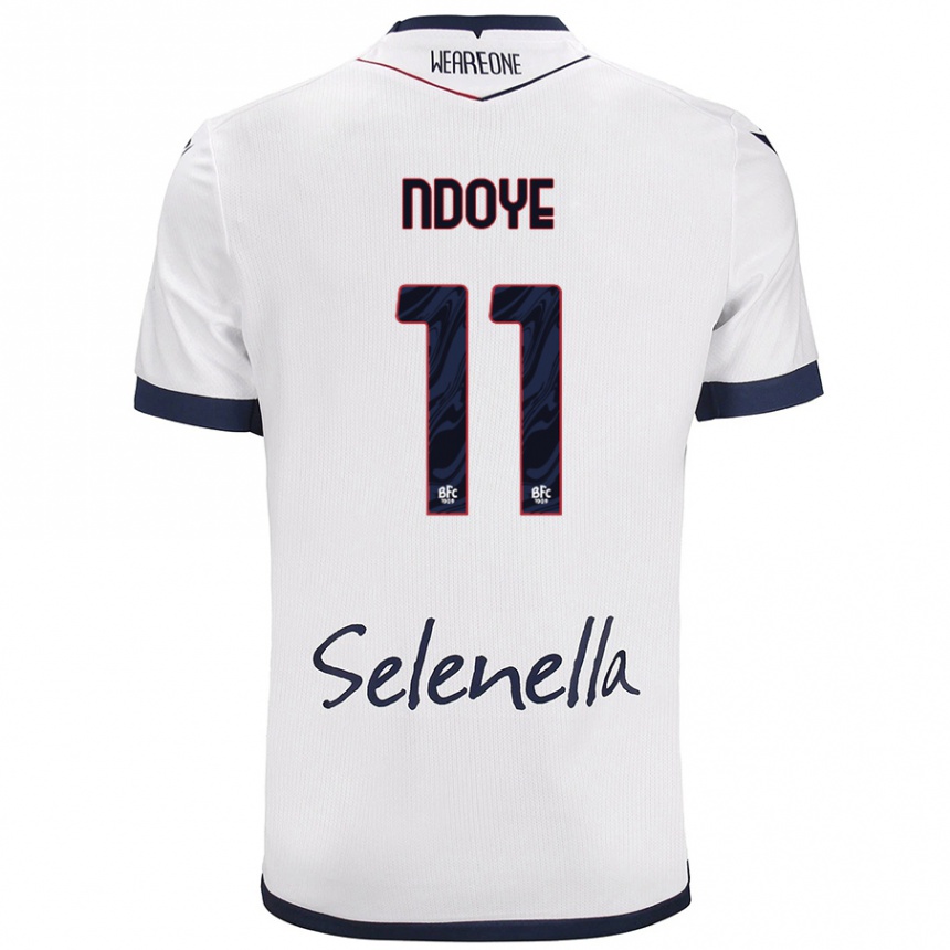 Women Football Dan Ndoye #11 White Royal Blue Away Jersey 2024/25 T-Shirt Australia