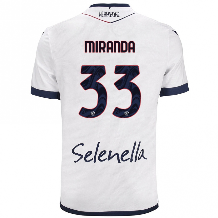 Women Football Juan Miranda #33 White Royal Blue Away Jersey 2024/25 T-Shirt Australia