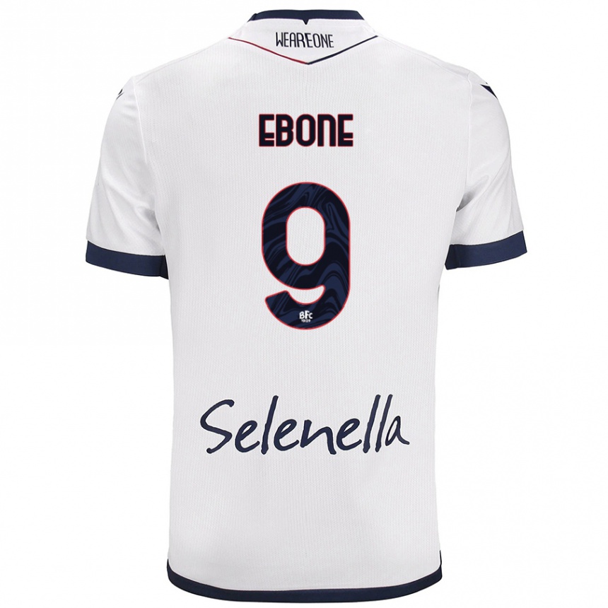 Women Football Tommaso Ebone #9 White Royal Blue Away Jersey 2024/25 T-Shirt Australia