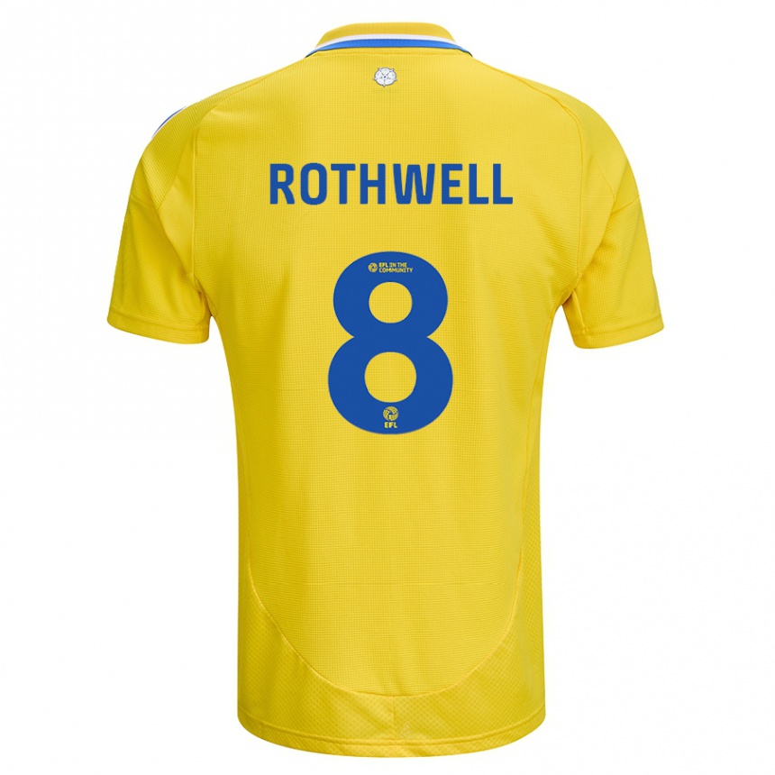 Women Football Joe Rothwell #8 Yellow Blue Away Jersey 2024/25 T-Shirt Australia