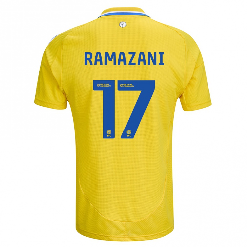 Women Football Largie Ramazani #17 Yellow Blue Away Jersey 2024/25 T-Shirt Australia