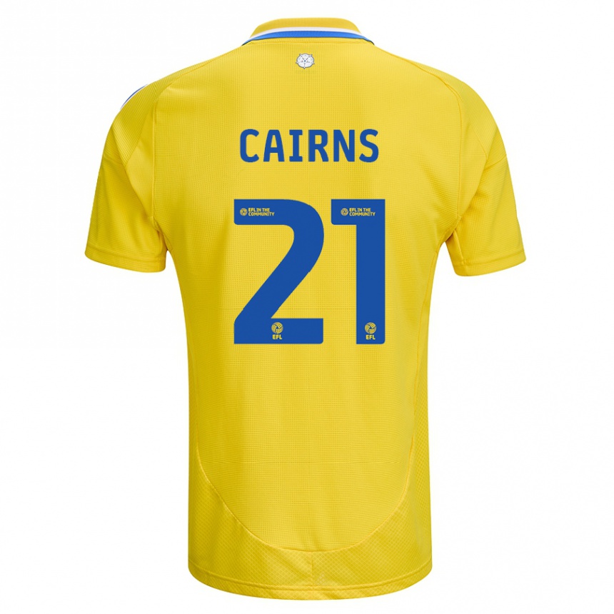 Women Football Alex Cairns #21 Yellow Blue Away Jersey 2024/25 T-Shirt Australia