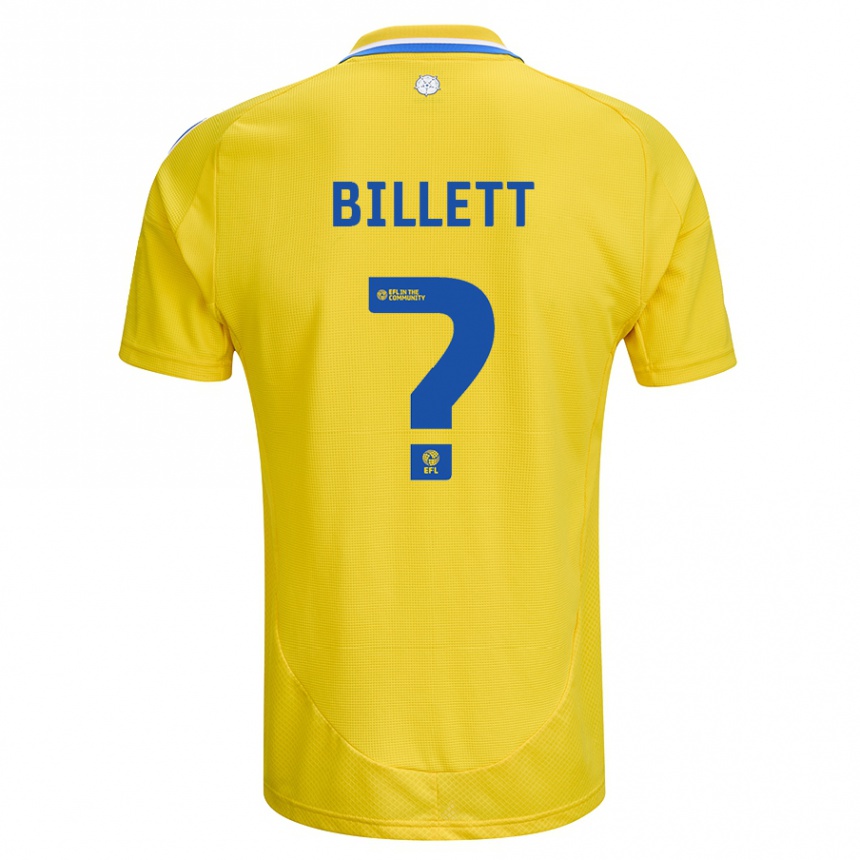 Women Football Joe Billett #0 Yellow Blue Away Jersey 2024/25 T-Shirt Australia