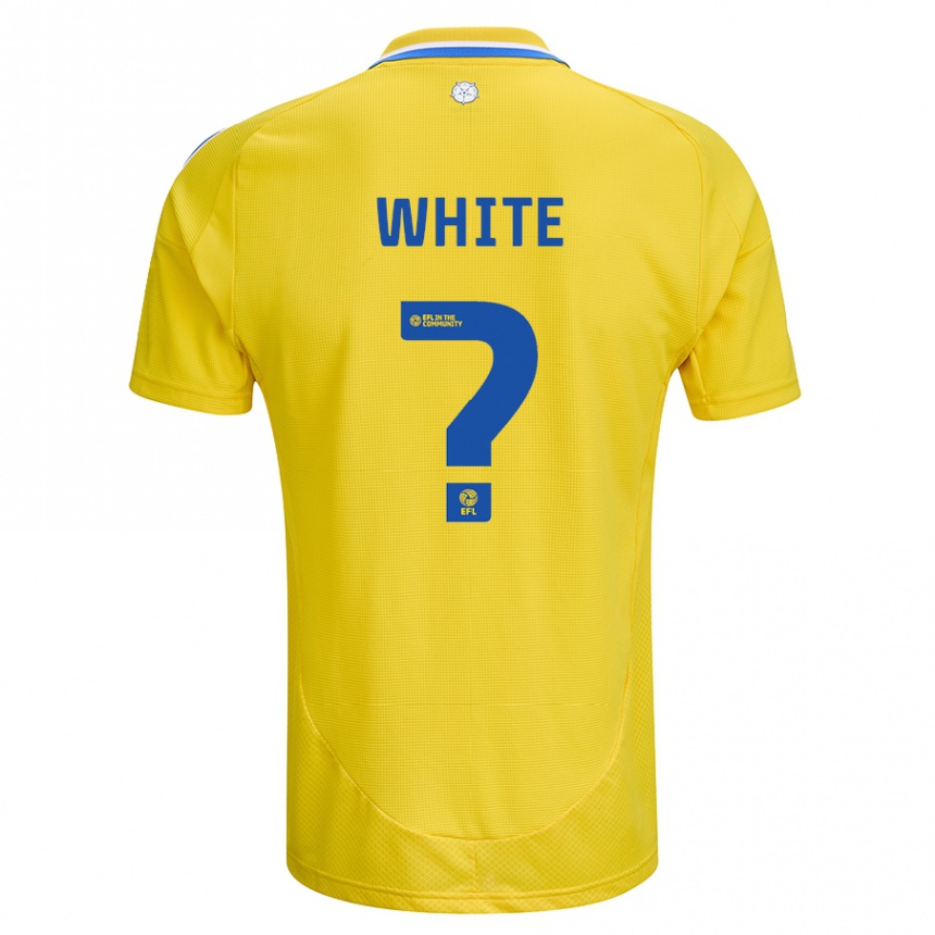 Women Football Logan White #0 Yellow Blue Away Jersey 2024/25 T-Shirt Australia