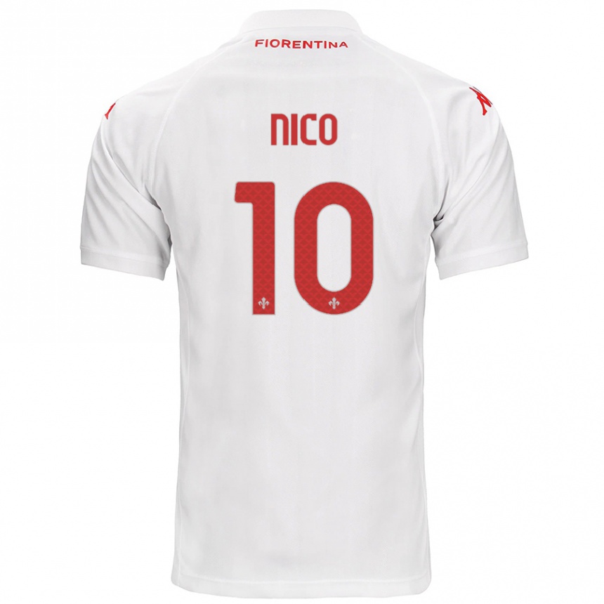 Women Football Nicolás González #10 White Away Jersey 2024/25 T-Shirt Australia