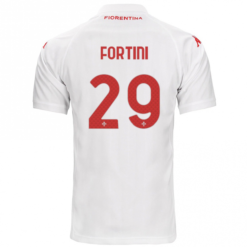 Women Football Niccolò Fortini #29 White Away Jersey 2024/25 T-Shirt Australia