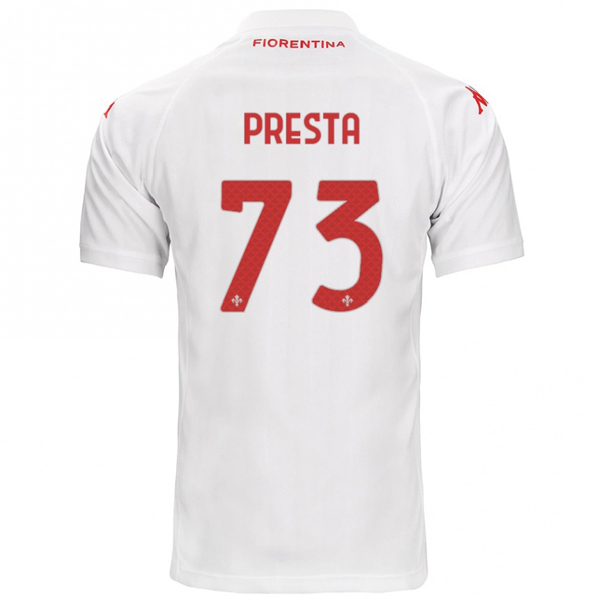 Women Football Francesco Presta #73 White Away Jersey 2024/25 T-Shirt Australia