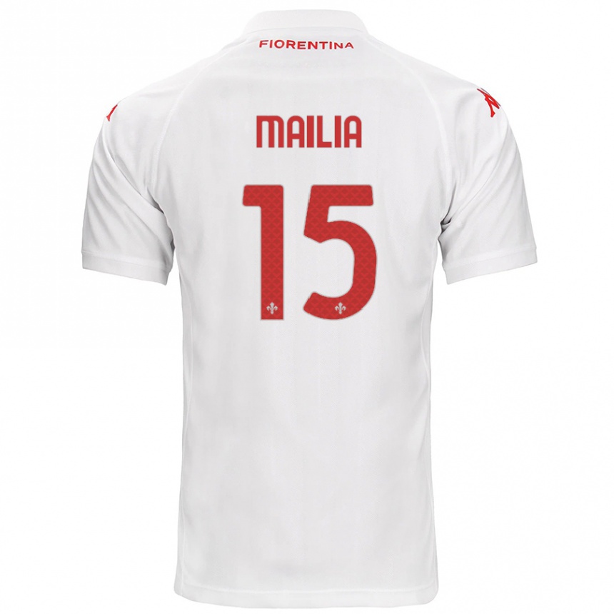 Women Football Siria Mailia #15 White Away Jersey 2024/25 T-Shirt Australia