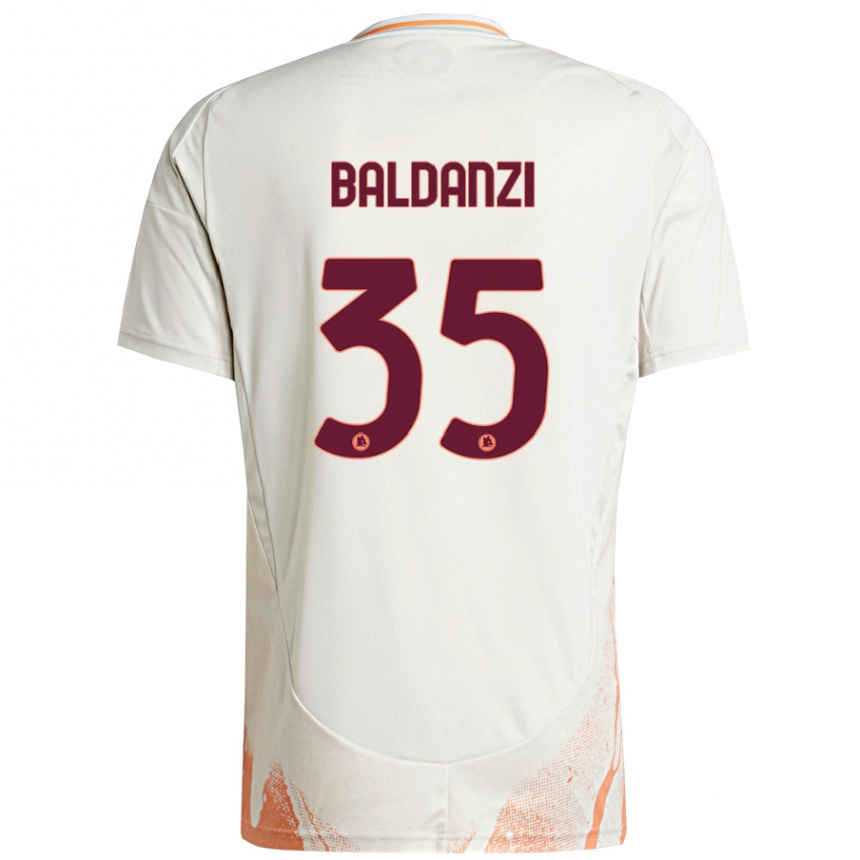 Women Football Tommaso Baldanzi #35 Cream White Orange Away Jersey 2024/25 T-Shirt Australia