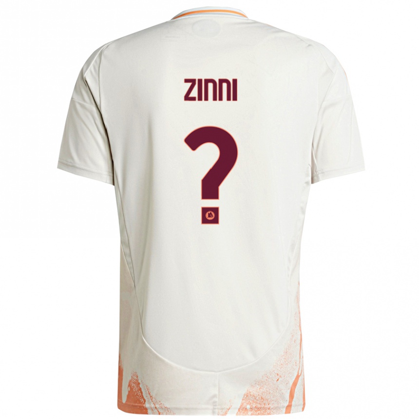 Women Football Raul Zinni #0 Cream White Orange Away Jersey 2024/25 T-Shirt Australia