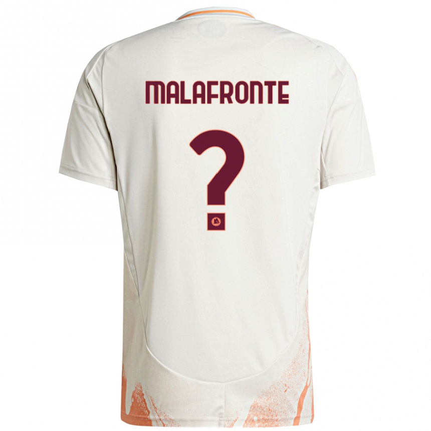 Women Football Matteo Malafronte #0 Cream White Orange Away Jersey 2024/25 T-Shirt Australia