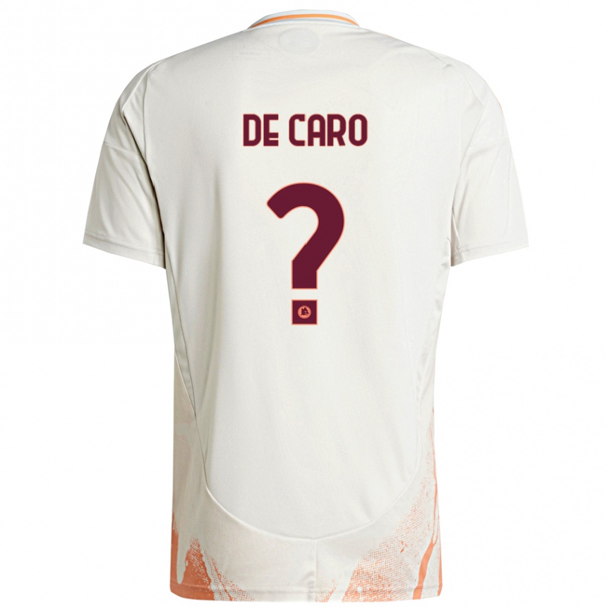 Women Football Lorenzo De Caro #0 Cream White Orange Away Jersey 2024/25 T-Shirt Australia