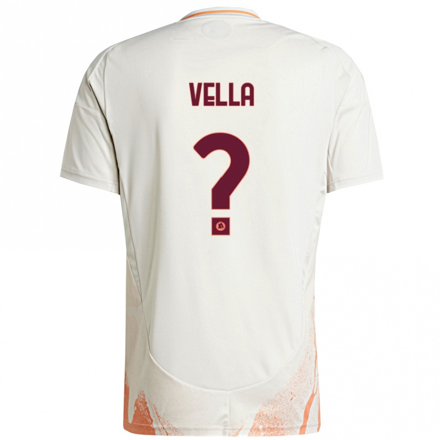 Women Football Tancredi Vella #0 Cream White Orange Away Jersey 2024/25 T-Shirt Australia