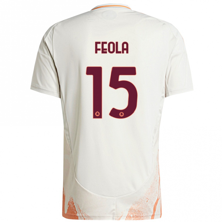 Women Football William Feola #15 Cream White Orange Away Jersey 2024/25 T-Shirt Australia