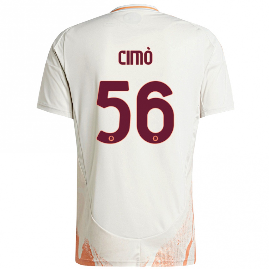 Women Football Giada Cimò #56 Cream White Orange Away Jersey 2024/25 T-Shirt Australia