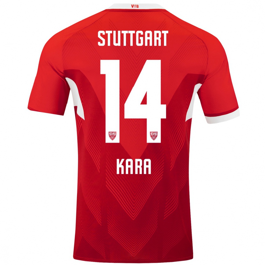 Women Football Semih Kara #14 Red White Away Jersey 2024/25 T-Shirt Australia