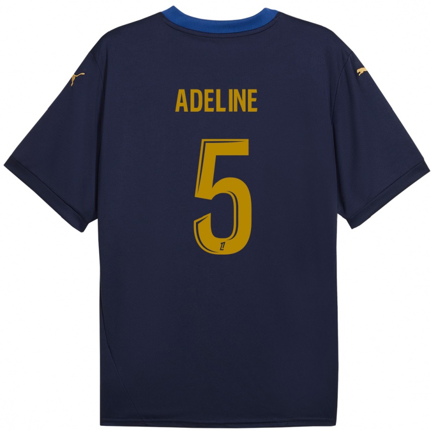 Women Football Martin Adeline #5 Navy Gold Away Jersey 2024/25 T-Shirt Australia